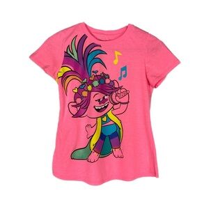 DreamWorks Kids Florescent Pink Trolls Poppy Tee